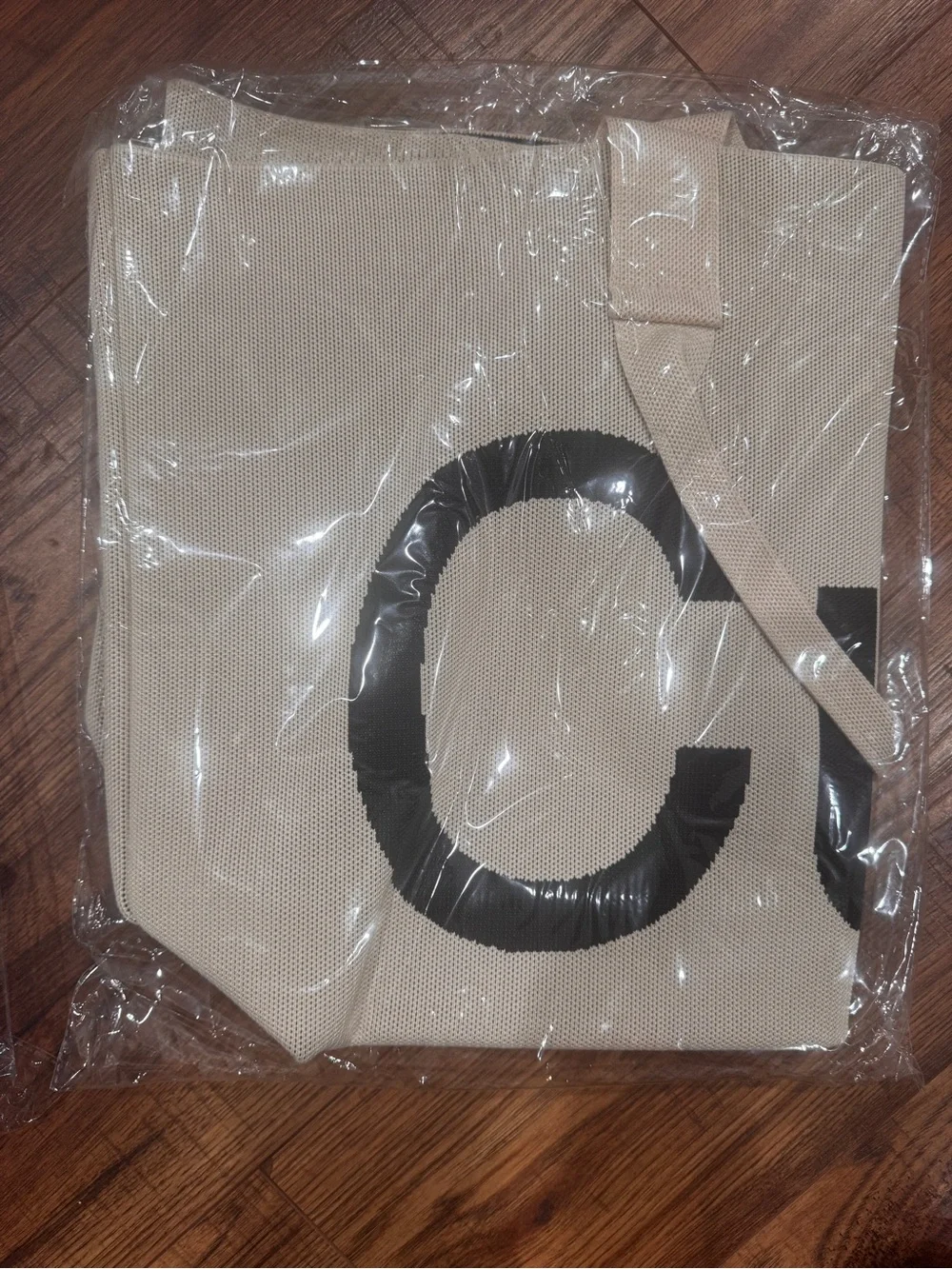 Curves by Sean Brown Knit Tote Almond